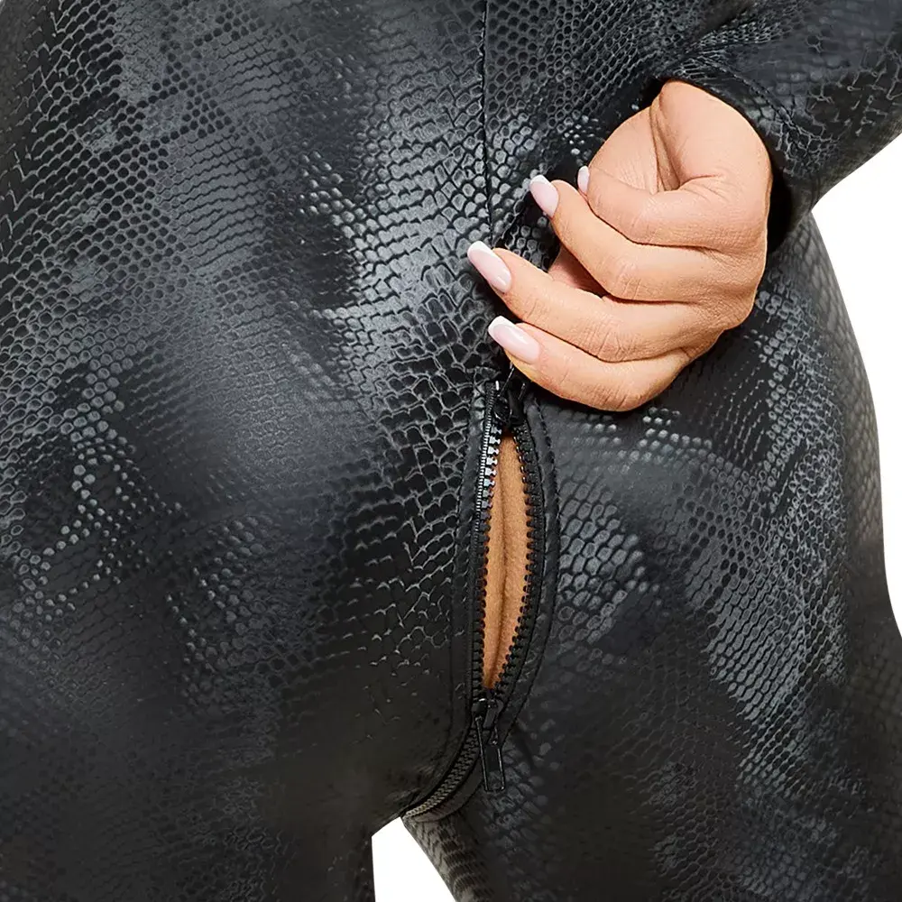 Catsuit Cottelli Collection L Black Snake Photo 10