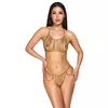 Apakšveļa cottelli collection Chain Top Set Gold Photo 3