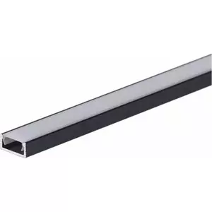 Алюминиевый профиль LED Prescot Basic 2 м с матовым рассеивателем, чёрный (B-BL2ML)