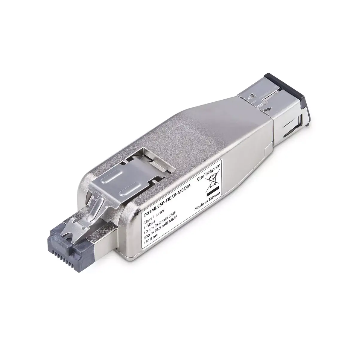 Gigabit Fiber to RJ45 Ethernet Media Converter Dongle StarTech.com D01ML55P-FIBER-MEDIA Photo 2