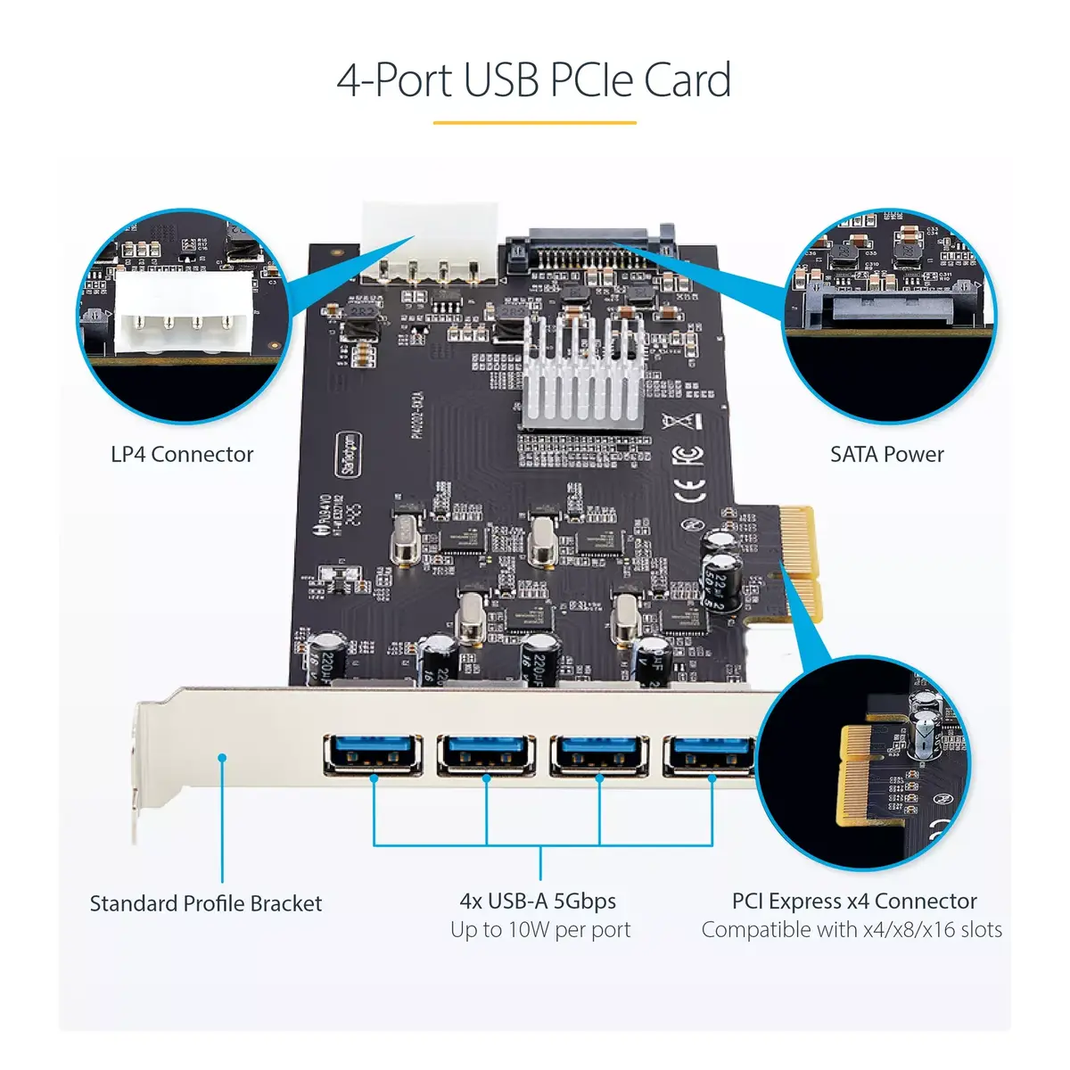 StarTech.com 4-Port USB PCIe Card Photo 9