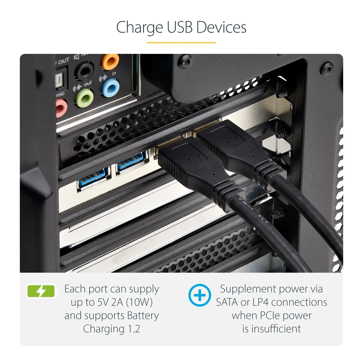 StarTech P5Q4A-USB-CARD 4-портовая карта USB PCIe Photo 11
