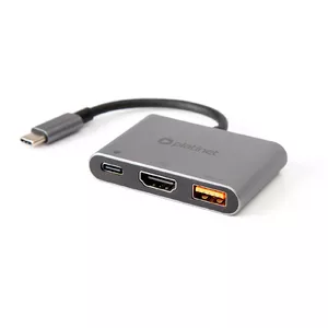 Multimedia adapter PLATINET 45984 — 3in1 USB Type‑C to HDMI/USB‑A/PD