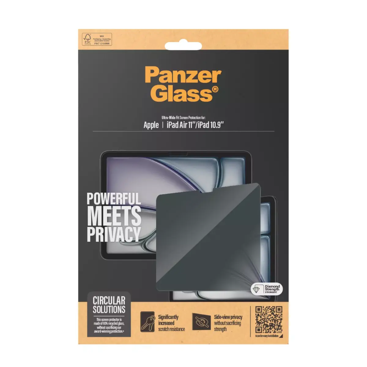 Privātuma ekrāna aizsargstikls PanzerGlass iPad Air 11" Photo 3