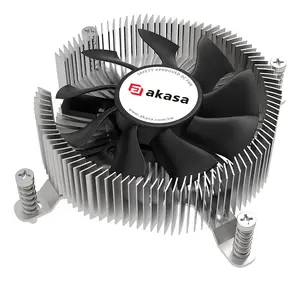 Akasa AK-CC6616HP01 Processor Air Cooler with 7.5 cm Fan, Hydro Dynamic Bearing, 60-3000 RPM, Aluminium and Copper