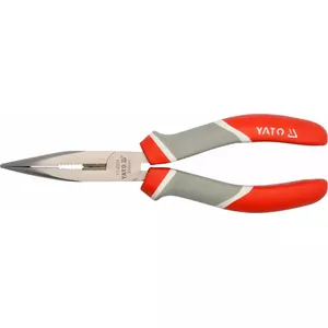 Bent nose pliers YATO YT-2028, 200 mm, grey/red handles