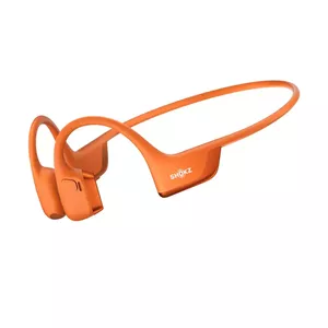 Kaulu vadīšanas austiņas Shokz OpenRun Pro 2 — binaurālas, bezvadu Bluetooth 5.3, IP55, 12 h darbība, 150 mAh, oranžas, ap auss āķi