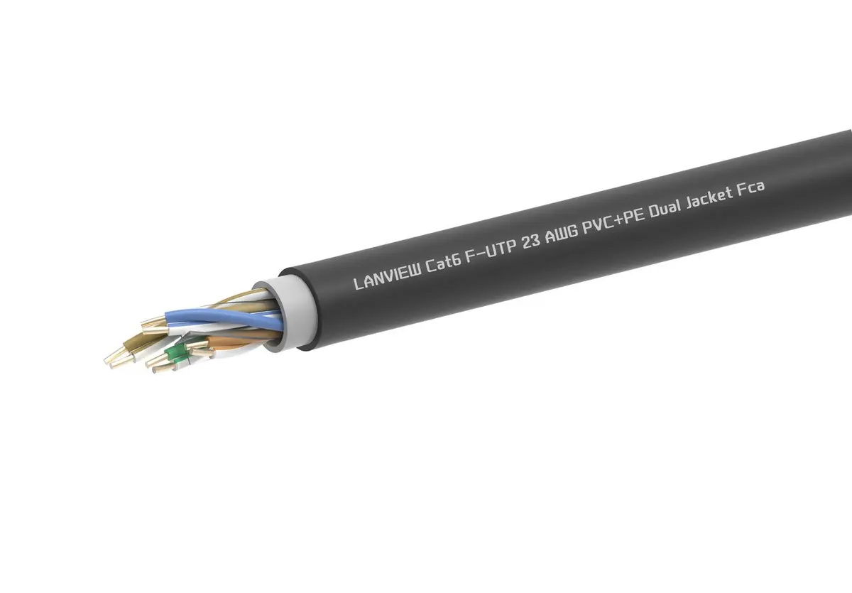 Lanview LVN-CAT6PE-2FUTP-305M Cat6 F/UTP Apaļš Tīkla