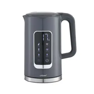 Electric kettle Maestro MR-024, 1.7 L, 1850–2200 W, stainless steel interior, double wall, temperature control, grey