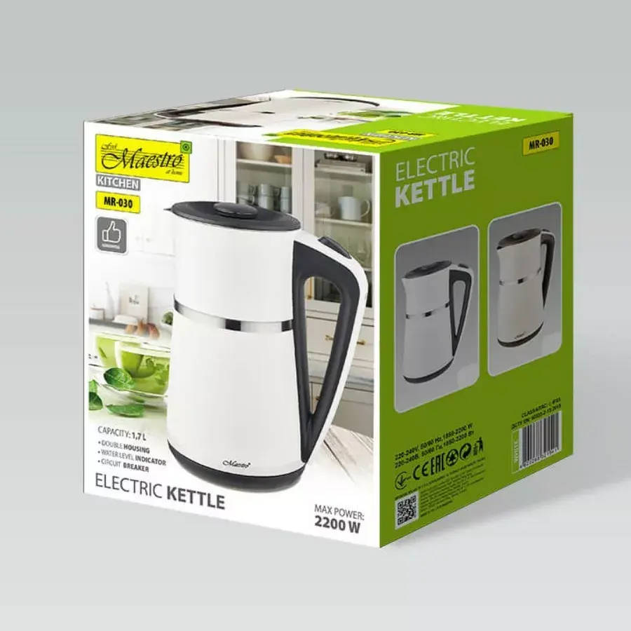 Elektriskā tējkanna Maestro 1,7L 2200W MR-030-BALTA Photo 3