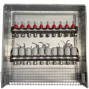 Siltumkolektors TUYA EL240166 ar 10 kontūriem un NC termiskajiem aktuatoriem, AC 230V