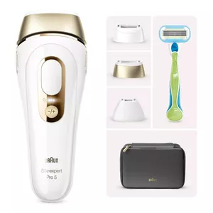 Фотоэпилятор Braun Silk-expert Pro 5 PL5242, золотистый/белый