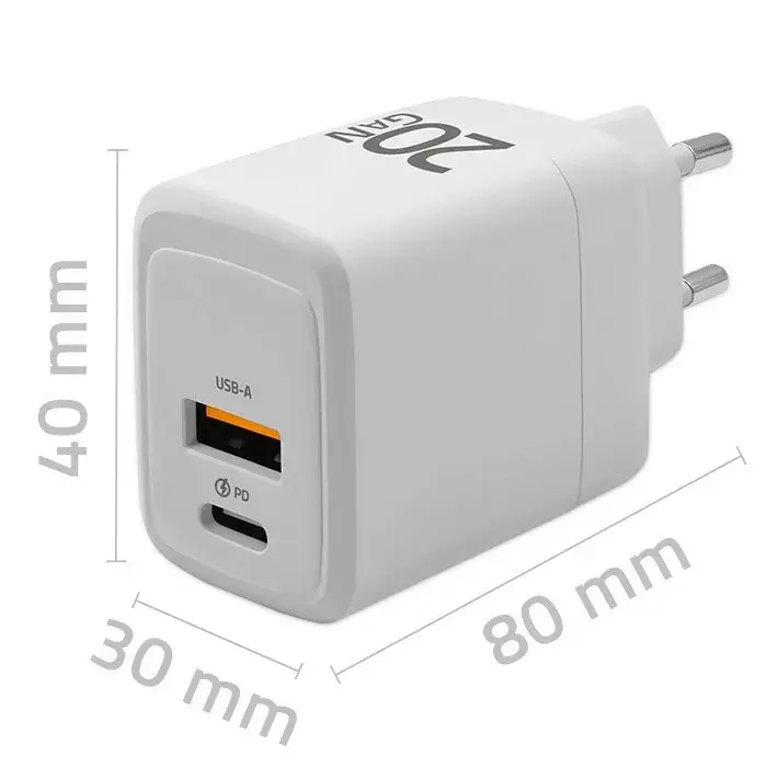 GaN Charger QOLTEC 51823 20W Photo 2