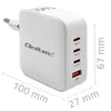 Зарядное QOLTEC 51828 140W GaN 3×USB‑C + 1×USB‑A Photo 2