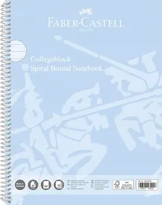 A4 līniju bloks Faber-Castell 10-213-401, debesu zils, līnēts