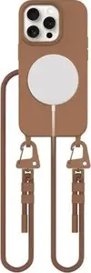 MagSafe kaklasaite Tech-Protect Magnecklace priekš iPhone 14 Pro, brūna, MagSafe saderīgs turētājs