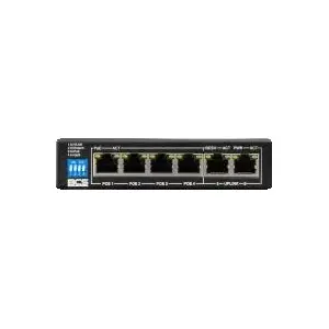 PoE pārslēdzējs BCS B-SP0402 priekš 4 IP kamerām, modelis 36535, 4 PoE porti