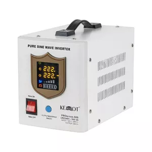 KEMOT PROsinus-500 nepārtrauktās barošanas avots, 12V uz 230V tīra sinusa pārveidotājs, 500VA/300W