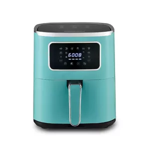 Аэрогриль HEINRICH'S HFR 8216 — 5,0 л, 1450 Вт, зеленый, сенсорное управление, LED-дисплей