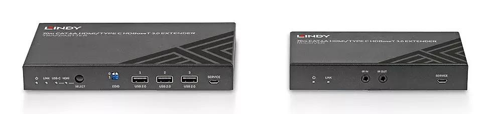 AV передатчик и приемник Lindy 70m Cat.6A HDMI 4K60 Photo 3