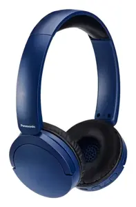 Panasonic RB-HF630BE-A Wireless Bluetooth Head-band Headset with Built-in Microphone, Multipoint, and 72-Hour Battery Life, Blue
