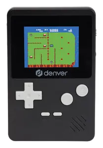 Denver GMP-290 Portable Arcade Game Console with 2.5 Inch LCD Display 320 x 240 Pixels Battery Powered Black and Grey