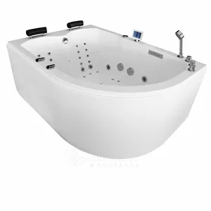 Bathtub AMUE AMUE-004A Left Double, massage bath, dimensions 170x120 cm