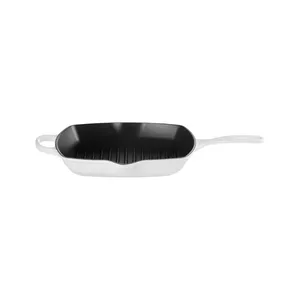 Cast iron grill pan Le Creuset 02726220 square 26x26 cm white