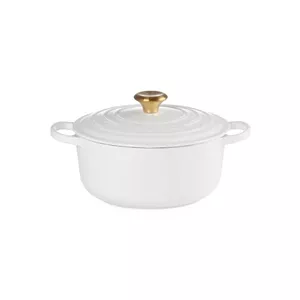 Чугунная кастрюля Le Creuset 02733901 круглая Ø24 см, 4.2 л, белая