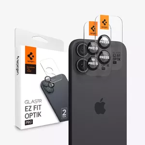 Защитное стекло для камеры Spigen Optik Pro EZ Fit iPhone 16 Plus Пыле- и царапиноустойчивое закаленное стекло