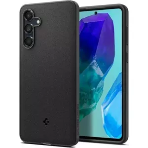 Protective phone case Spigen Essential SandBlast for Samsung Galaxy M55 5G — Matte Black