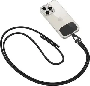 Crossbody Rope Strap for Smartphone Case Tech-Protect C5S — Black, Adjustable Carry Strap