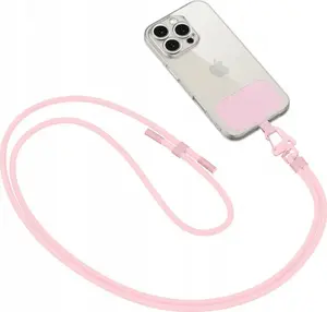 Crossbody Rope Strap for Tech-Protect C5S — Baby Pink, Adjustable Phone Carrying Strap