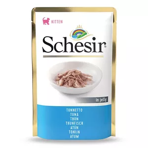 Влажный корм для котят Agras Pet Foods Schesir 85 г — вкус тунца, 13% белка, 80% влажности, для роста