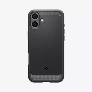 Phone case Spigen Rugged Armor (MagFit) Cover for Apple iPhone 16 — 15.5 cm (6.1"), PC+TPU, Black