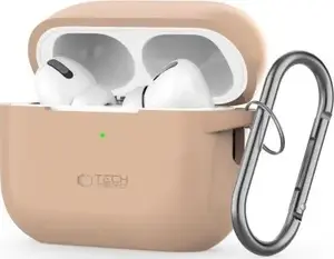 Silicone Protective Hook Case for Apple AirPods Pro (1/2) by Tech‑Protect — Caffe Latte