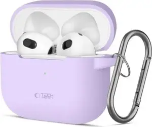 Protective Silicone Hook Case for Apple AirPods 3 by Tech-Protect, Lavender