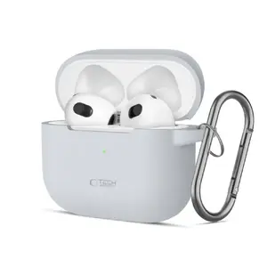 Protective Silicone Hook Case Tech-Protect for Apple AirPods 3 — Gray