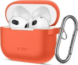 Silicone Hook Case for Apple AirPods 3 by Tech-Protect — Neon Orange