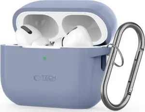 Silicone Case with Hook for Apple AirPods Pro 1 and AirPods Pro 2 Tech-Protect Baby Blue