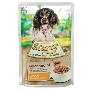 Влажный корм для собак Agras Pet Foods Stuzzy Курица в желе 100 г пауч — для взрослых, влажность 82%