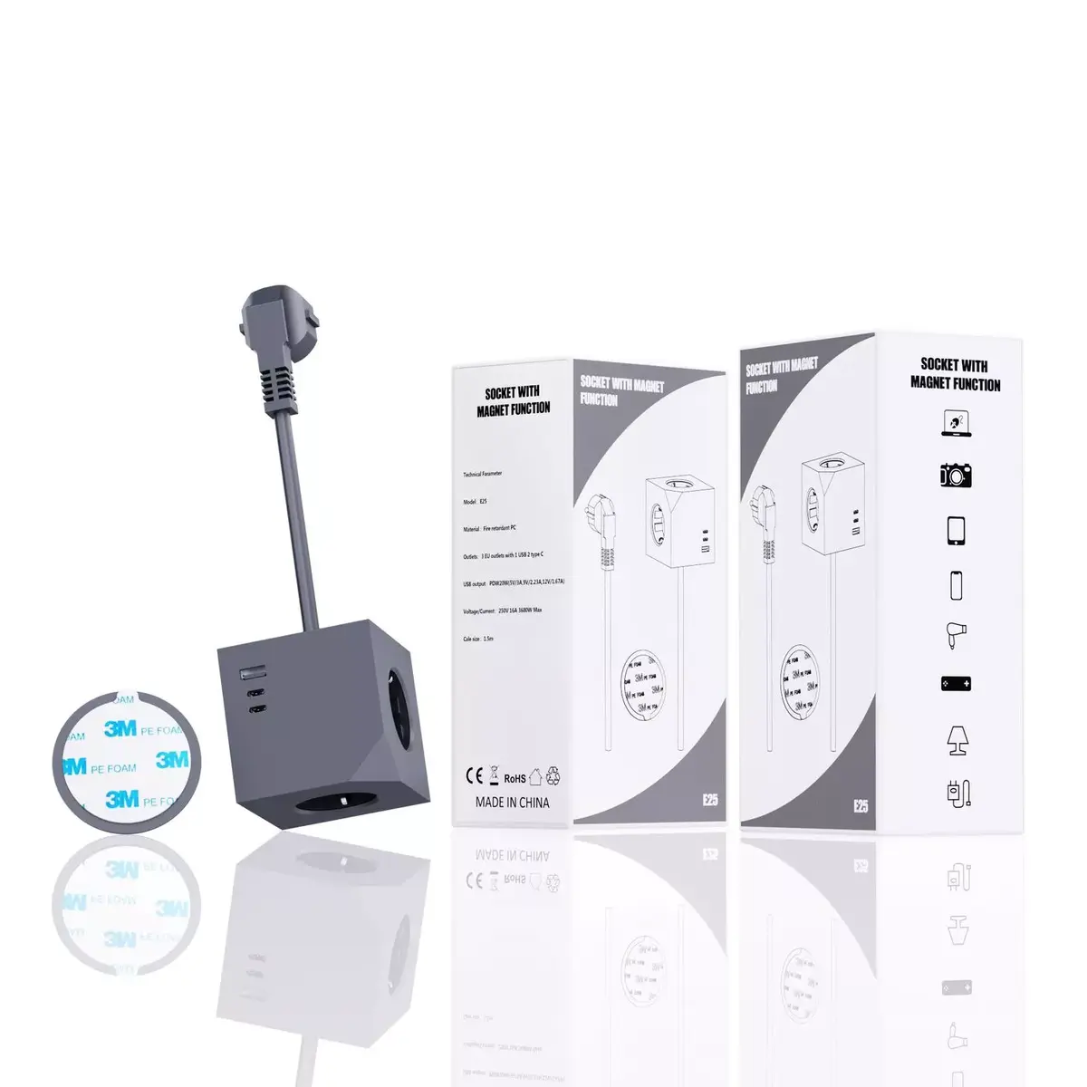USB магнитный разъем MicroConnect MC-CUBE015USBMAGNETIC Photo 2
