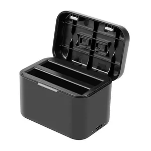 Charging case Puluz PU999B for Insta360 X4 — black, for camera batteries and memory cards