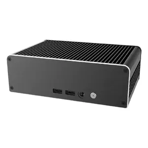 AKASO Akasa MaxWell Pro Mini-ITX Fanless Case — Small Form Factor, Aluminium, Black, 168.6×113.2×55.5 mm