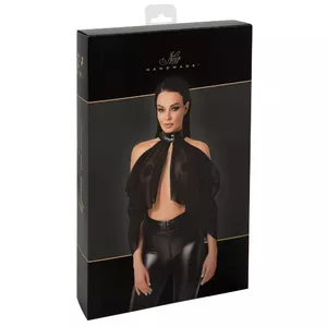 Body (bodysuit) Noir Bolero Bodie XL Noir 27606811051 — black transparent tulle, cold-shoulder cape, halterneck, size XL