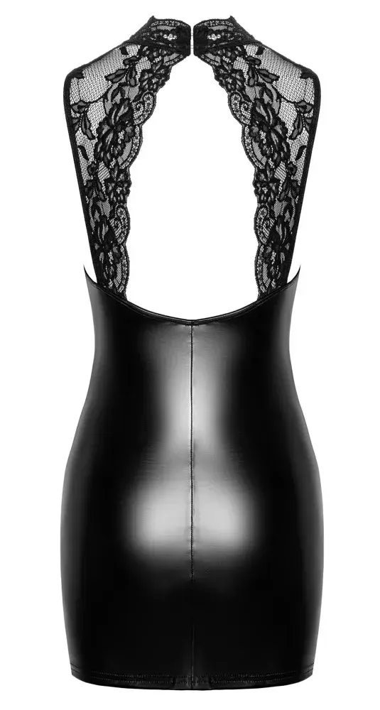 Noir Orgia мини-платье L — powerwetlook с кружевом Photo 7