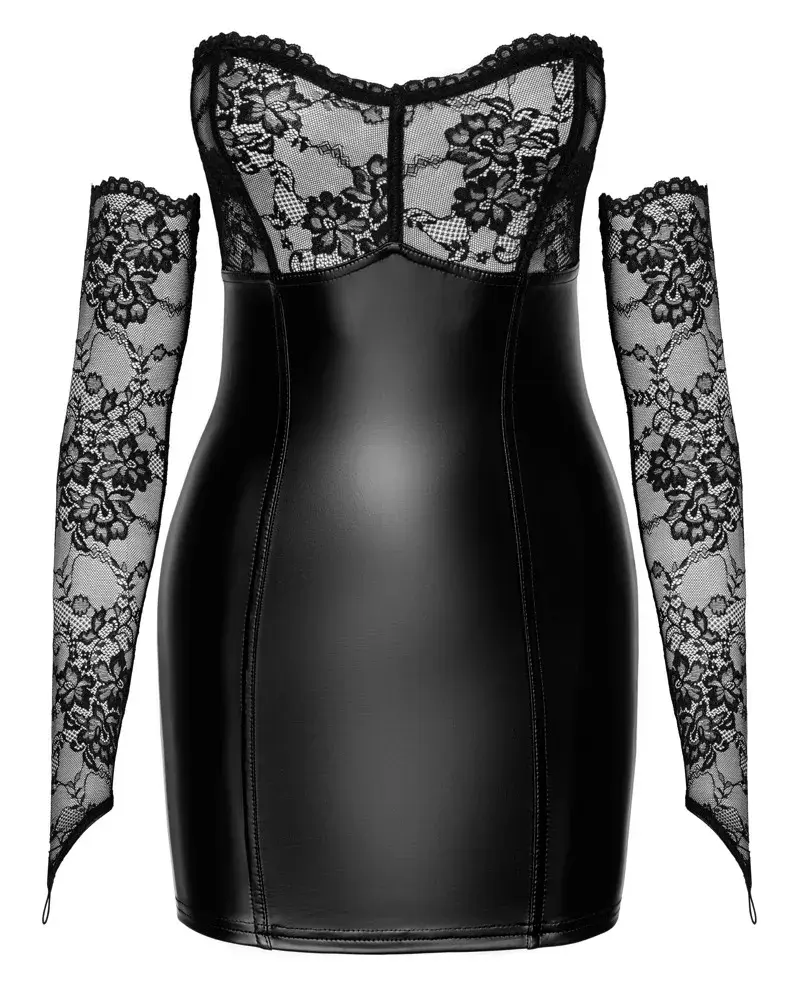 Нарукавники Noir длинные чёрные кружево M Photo 6