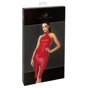 Платье Noir 27190703051 — красное powerwetlook с открытыми плечами, до колена, размер XL