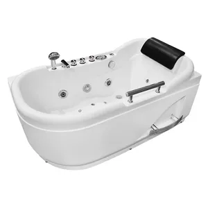 Massage bathtub AMUE AMO-1683 Right, whirlpool tub 140×87 cm, right-hand drain, hydro-massage