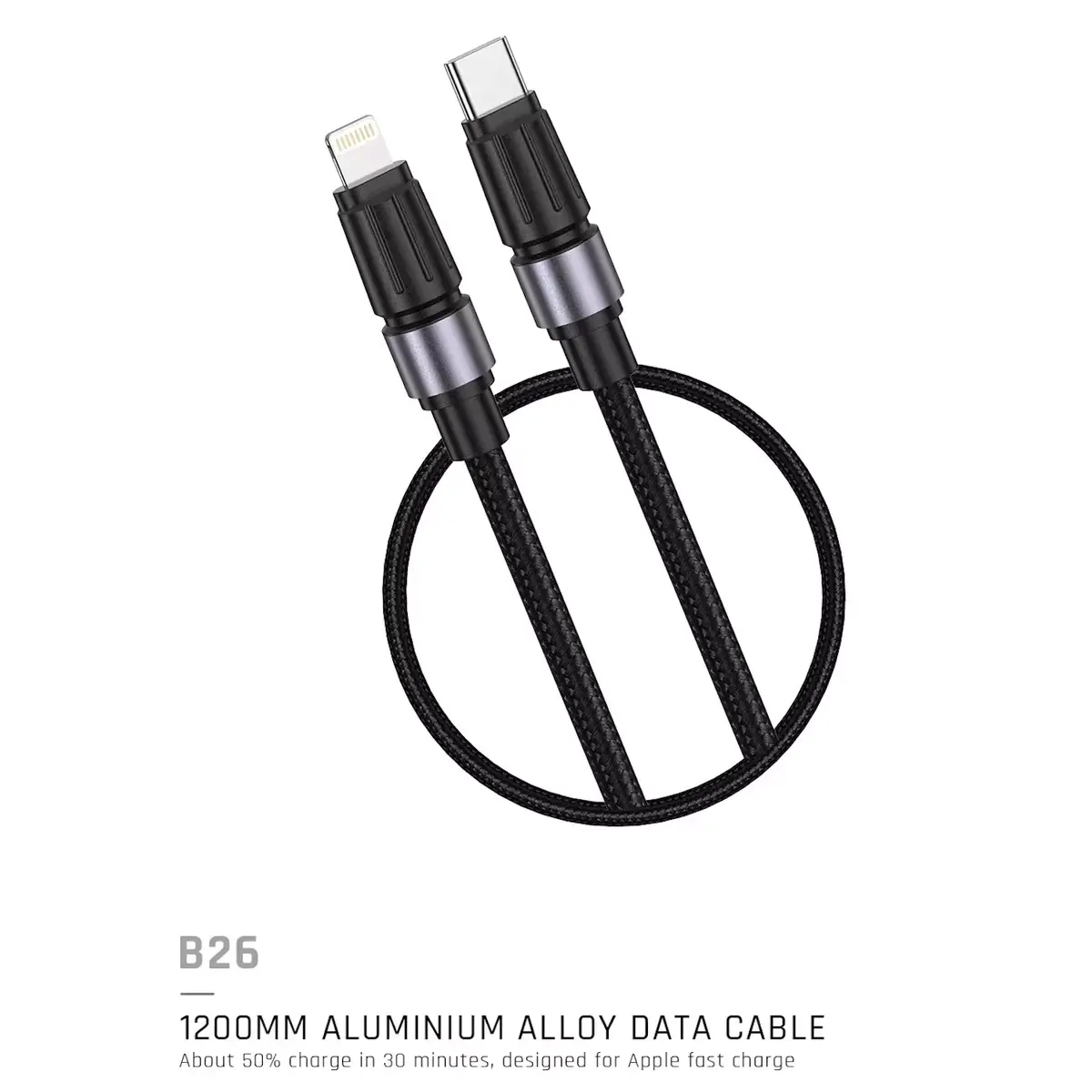 USB-C кабель Jellico B26 60W PD 1 м Photo 3